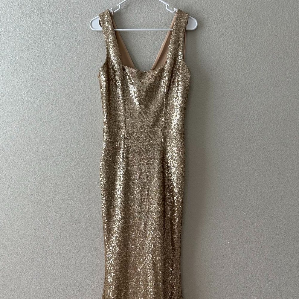 Dress The Population Raven Sequin Gown Dress Size M